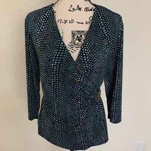 Faux wrap blouse